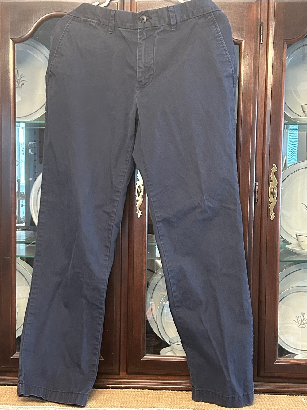 Tommy Hilfiger mens custom fit 33x30 Navy Cotton Chino Pants